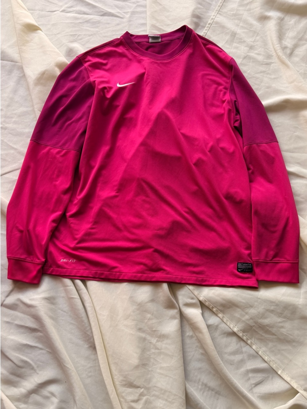 Nike Bright Pink Performance Crew Long Sleeve